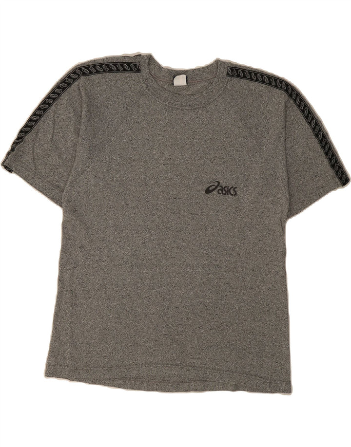 ASICS Mens Graphic T-Shirt Top Large Grey Acetate Vintage Asics and Second-Hand Asics from Messina Hembry 