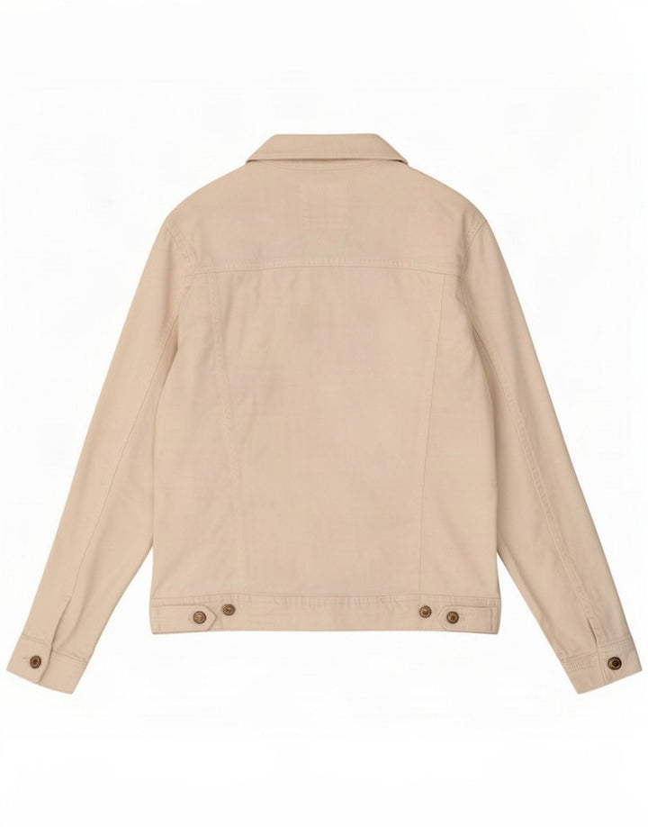 Zara Mens Denim Jacket UK 40 Large Off White Cotton
