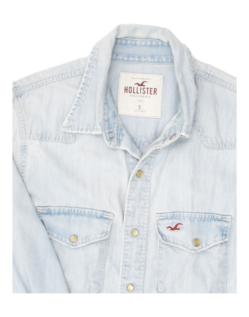 HOLLISTER Mens Denim Shirt Small Blue Cotton | Vintage Hollister | Thrift | Second-Hand Hollister | Used Clothing | Messina Hembry 