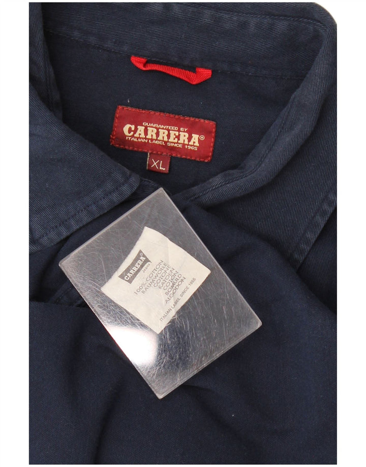CARRERA Mens Shirt XL Navy Blue Cotton