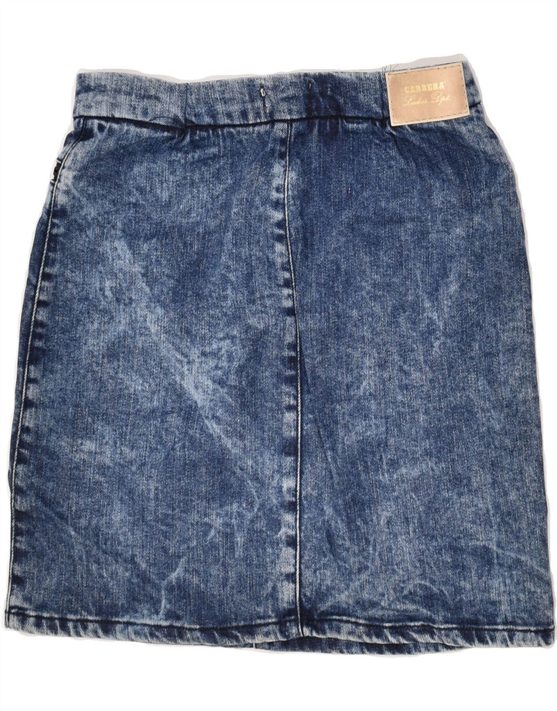 CARRERA Womens Denim Skirt EU 38 Medium W26 Blue Tie Dye Cotton | Vintage Carrera | Thrift | Second-Hand Carrera | Used Clothing | Messina Hembry 