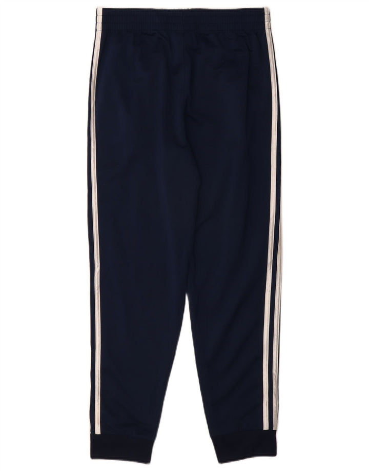 ADIDAS Boys Tracksuit Trousers Joggers 10-11 Years Medium  Navy Blue