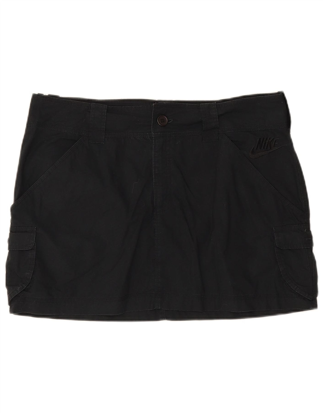 Nike Womens Mini Cargo Skirt UK 14 Large W34 Black Cotton