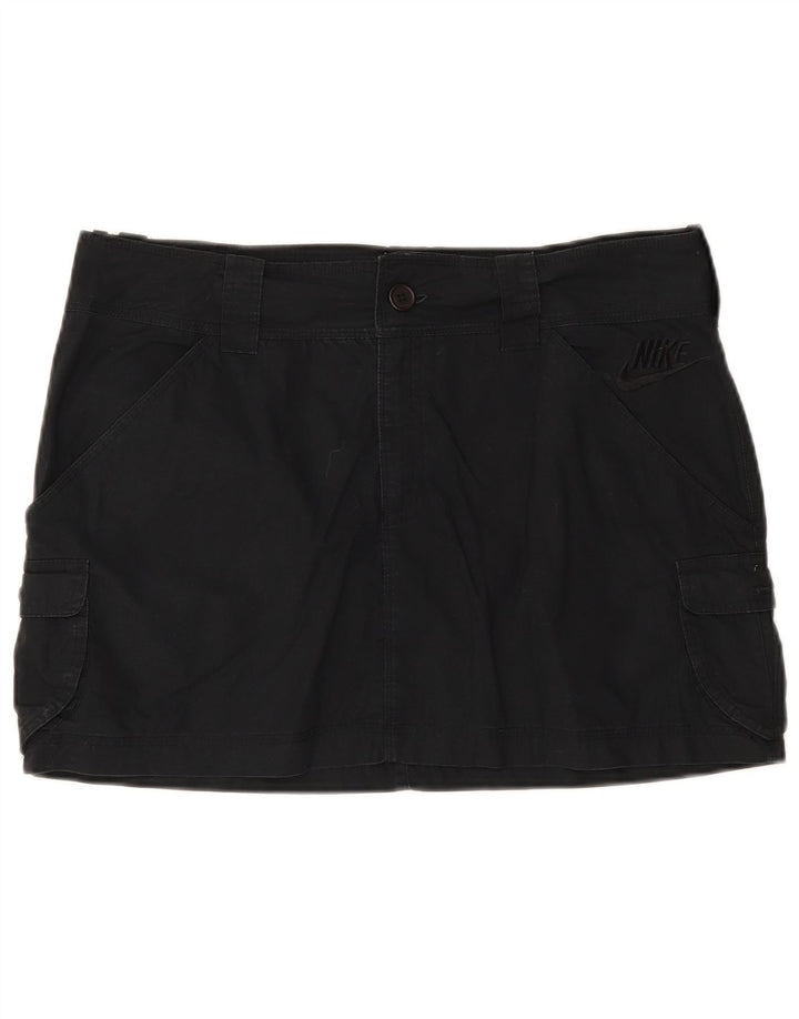 Nike Womens Mini Cargo Skirt UK 14 Large W34 Black Cotton
