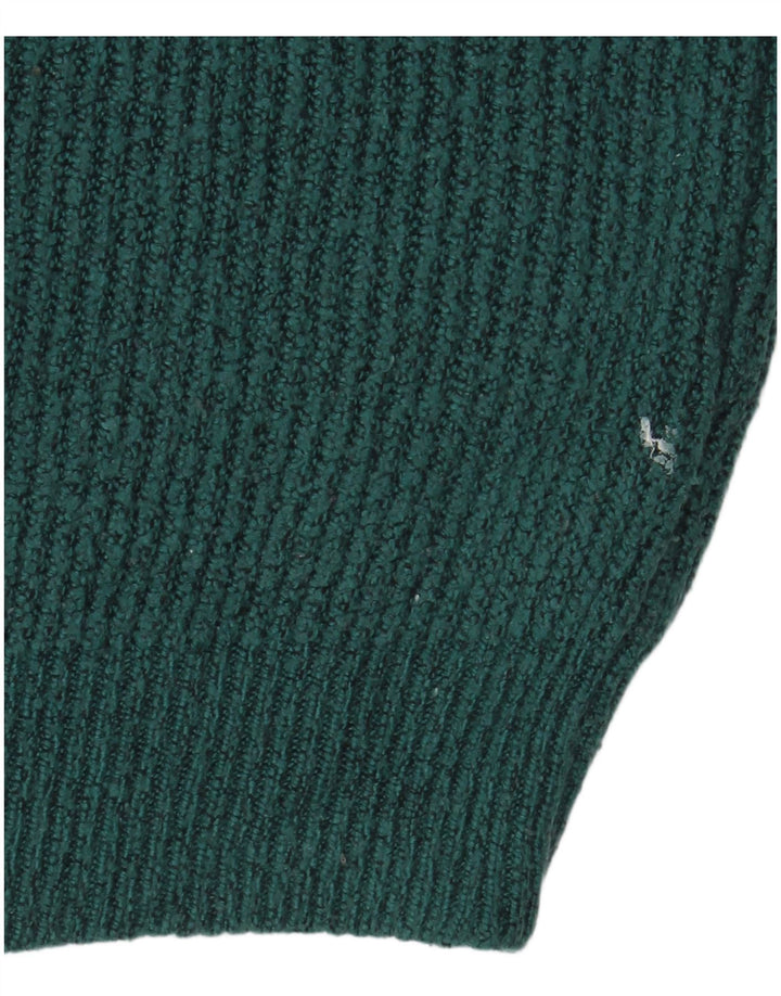 Marks & Spencer Womens Crew Neck Jumper Sweater UK 12 Medium Green
