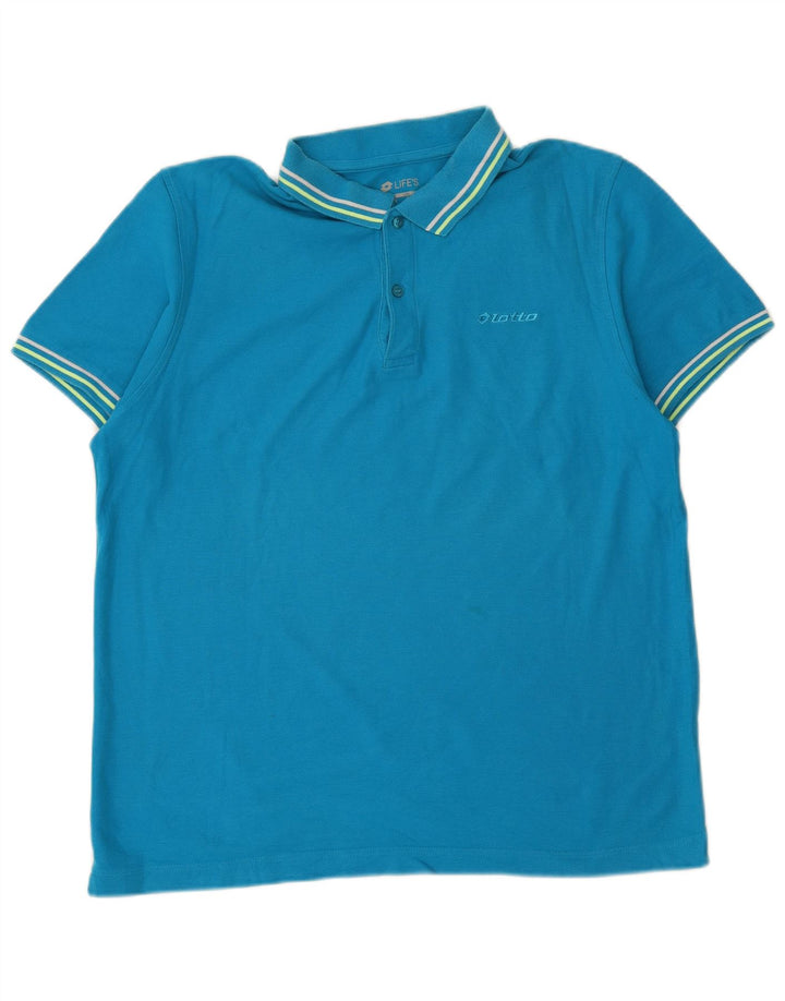 LOTTO Mens Polo Shirt XL Blue