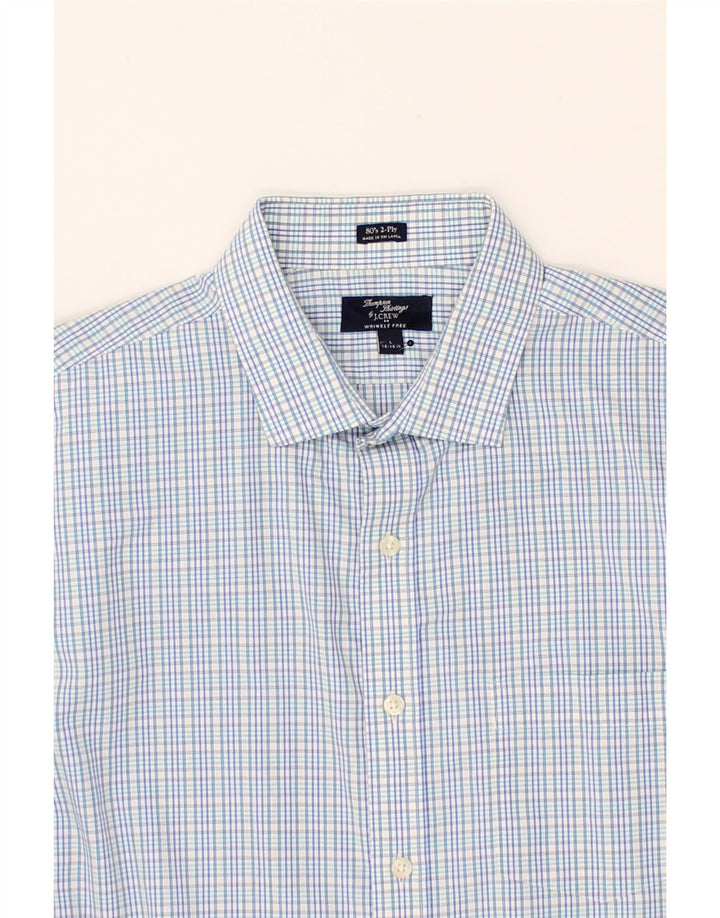 J. CREW Mens Thompson Shirt Size 16-16 1/2 Large Blue Check Cotton Vintage J. Crew and Second-Hand J. Crew from Messina Hembry 