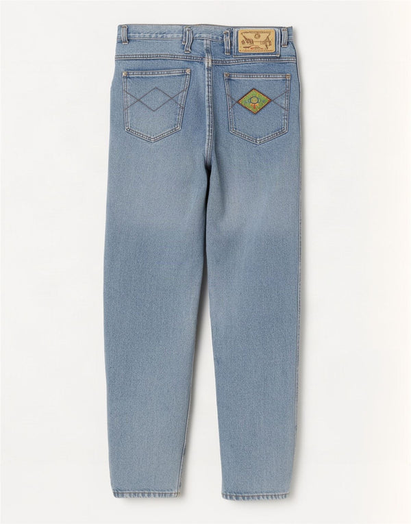 Vintage Womens High Waist Tapered Jeans IT 48 XL W32 L29 Blue Cotton