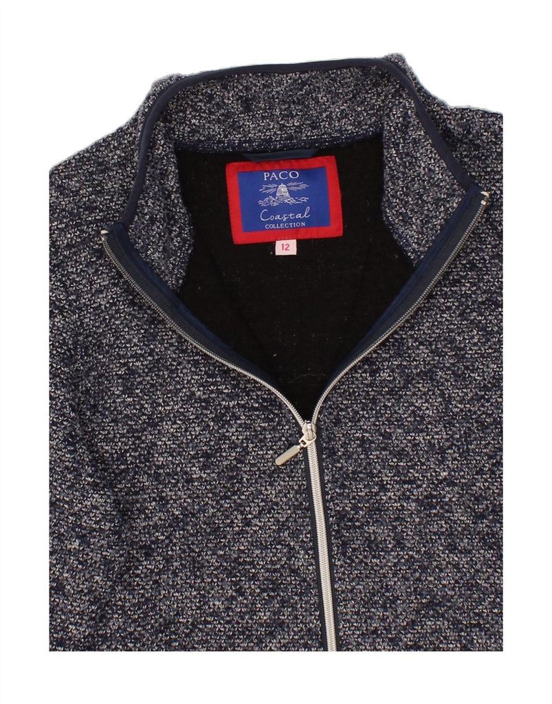 VINTAGE Womens Cardigan Sweater UK 12 Medium Navy Blue Flecked Vintage Vintage and Second-Hand Vintage from Messina Hembry 