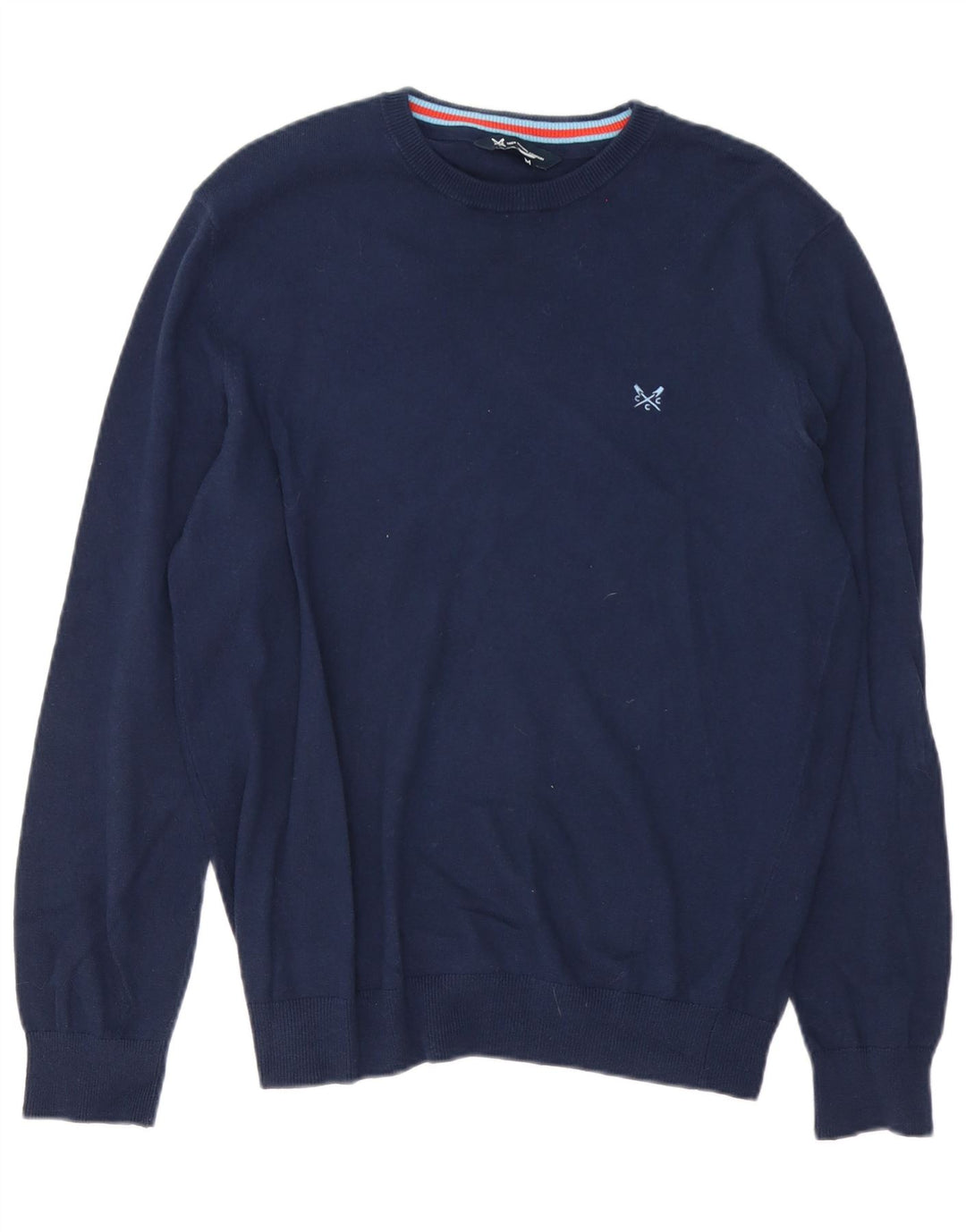 Crew Clothing Mens Crew Neck Jumper Sweater Medium Navy Blue Cotton