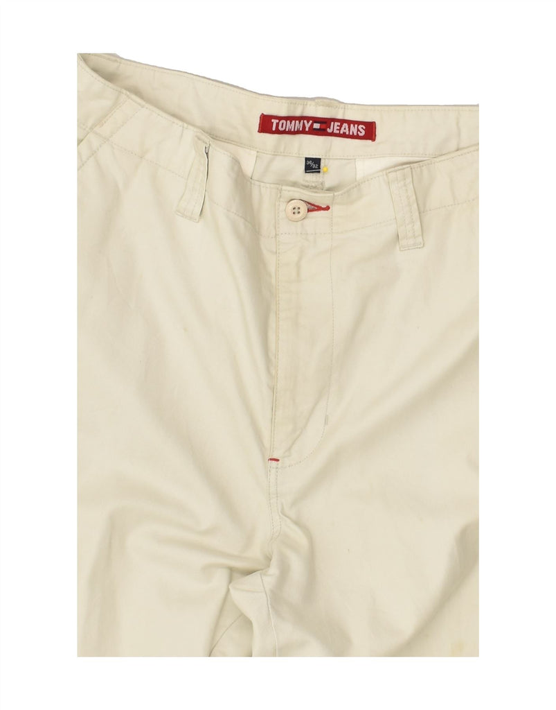 TOMMY HILFIGER Mens Straight Chino Trousers W36 L32  Beige Cotton | Vintage Tommy Hilfiger | Thrift | Second-Hand Tommy Hilfiger | Used Clothing | Messina Hembry 