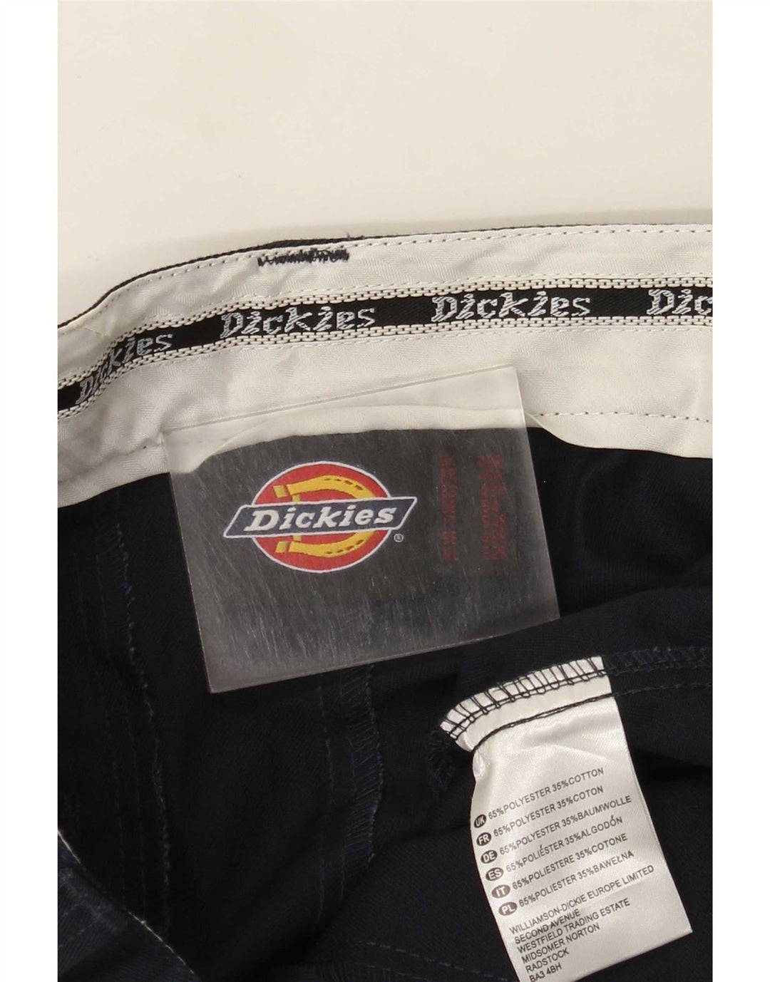 Dickies Mens Straight Chino Trousers W38 L31 Black Polyester