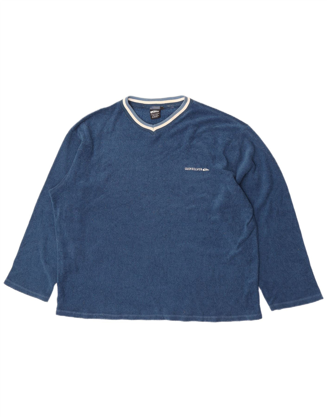Quiksilver Mens Fleece Jumper 2XL Blue Polyester