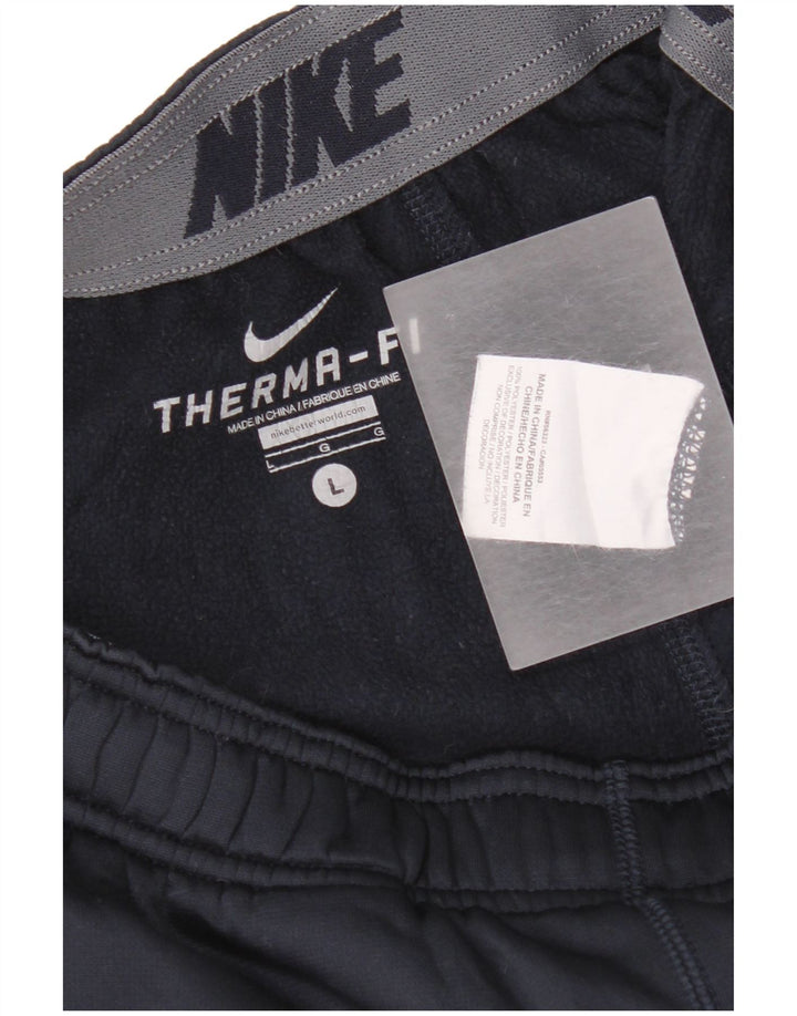 Nike Mens Therma-Fit Tracksuit Trousers Large  Navy Blue Polyester