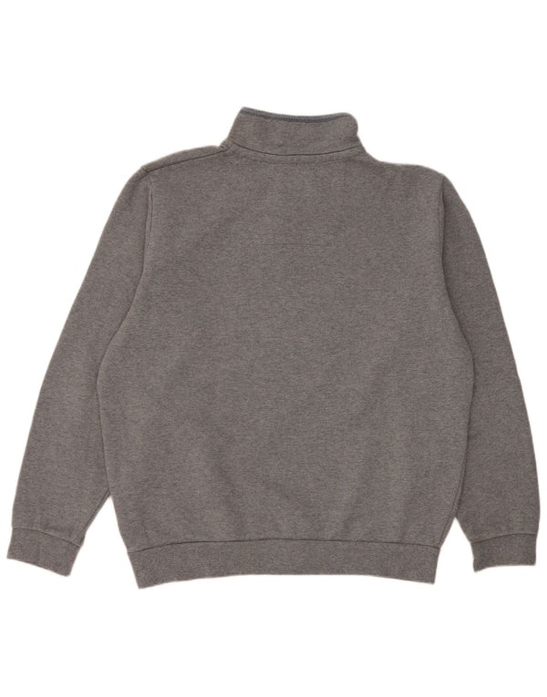 Crew Clothing Mens Zip Neck Sweatshirt Jumper XL Grey Cotton