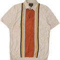 Marks & Spencer Mens Polo Shirt Large Grey Striped Cotton