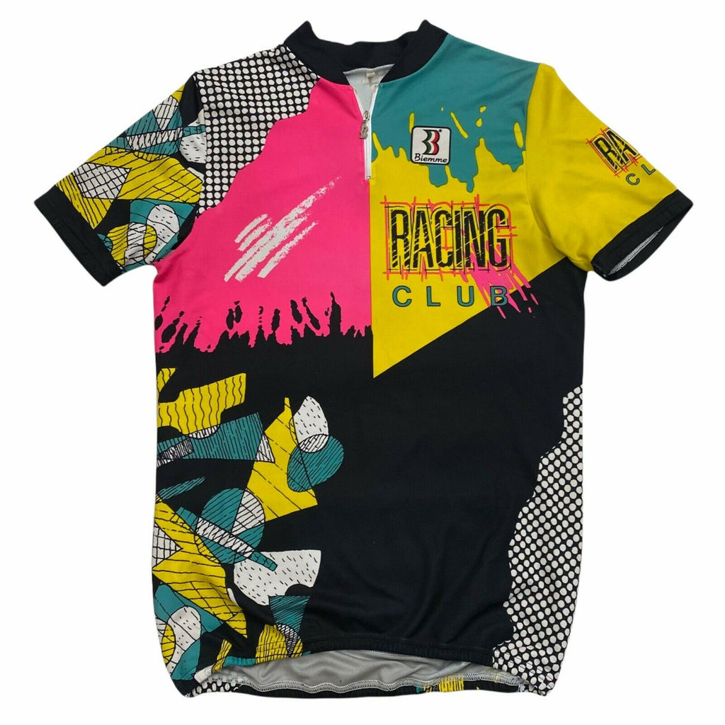 Biemme Racing Club Funky All Over Print Cycling Jersey | Vintage 90s Sportswear | Vintage Messina Hembry | Thrift | Second-Hand Messina Hembry | Used Clothing | Messina Hembry 