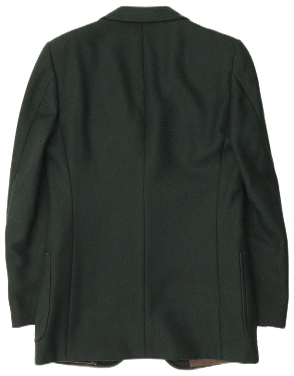 Facis Mens 2 Button Blazer Jacket UK 36 Small Green Wool
