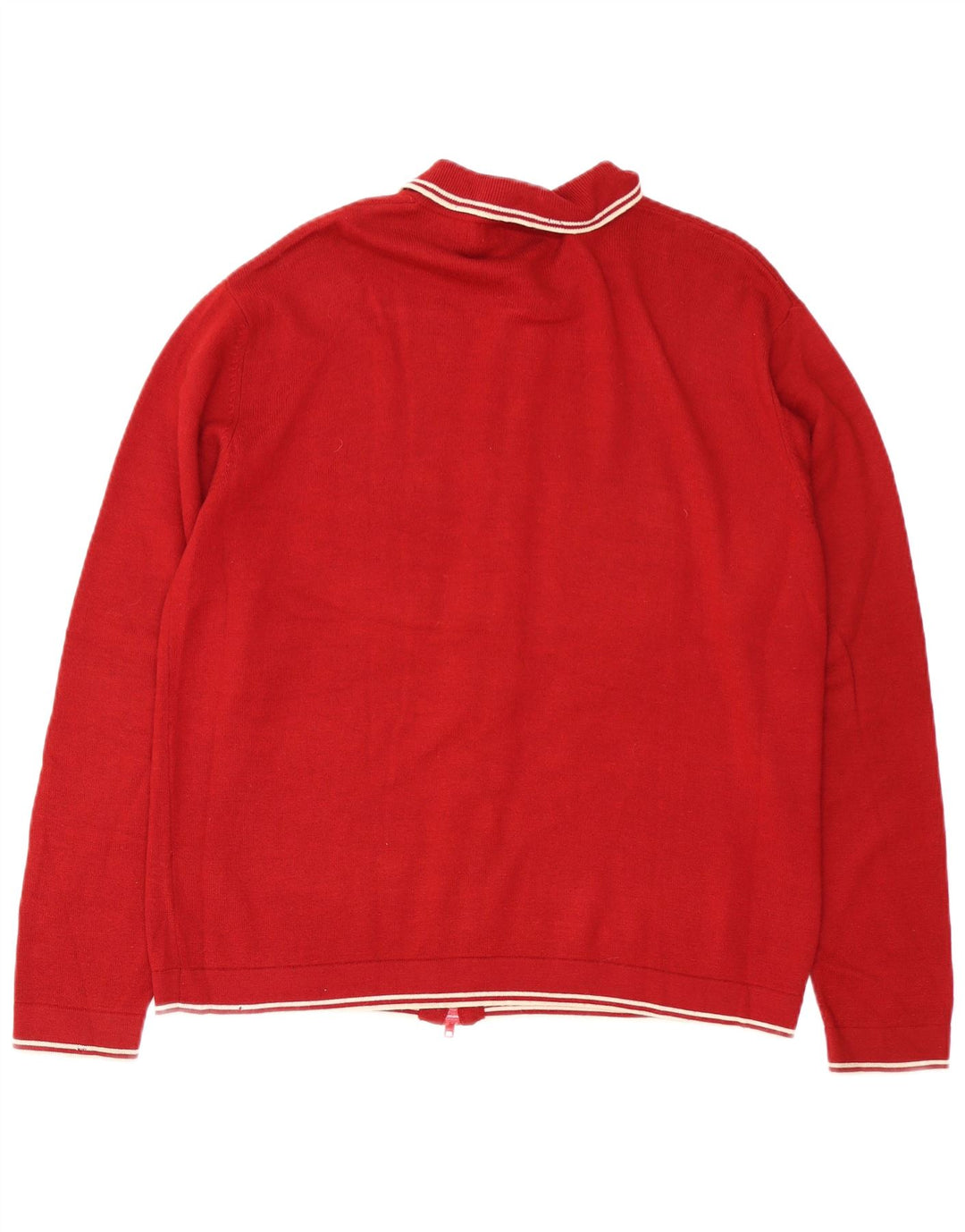 French Connection Mens Cardigan Sweater XL Red Wool