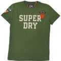 SUPERDRY Mens Graphic T-Shirt Top Small Green Cotton