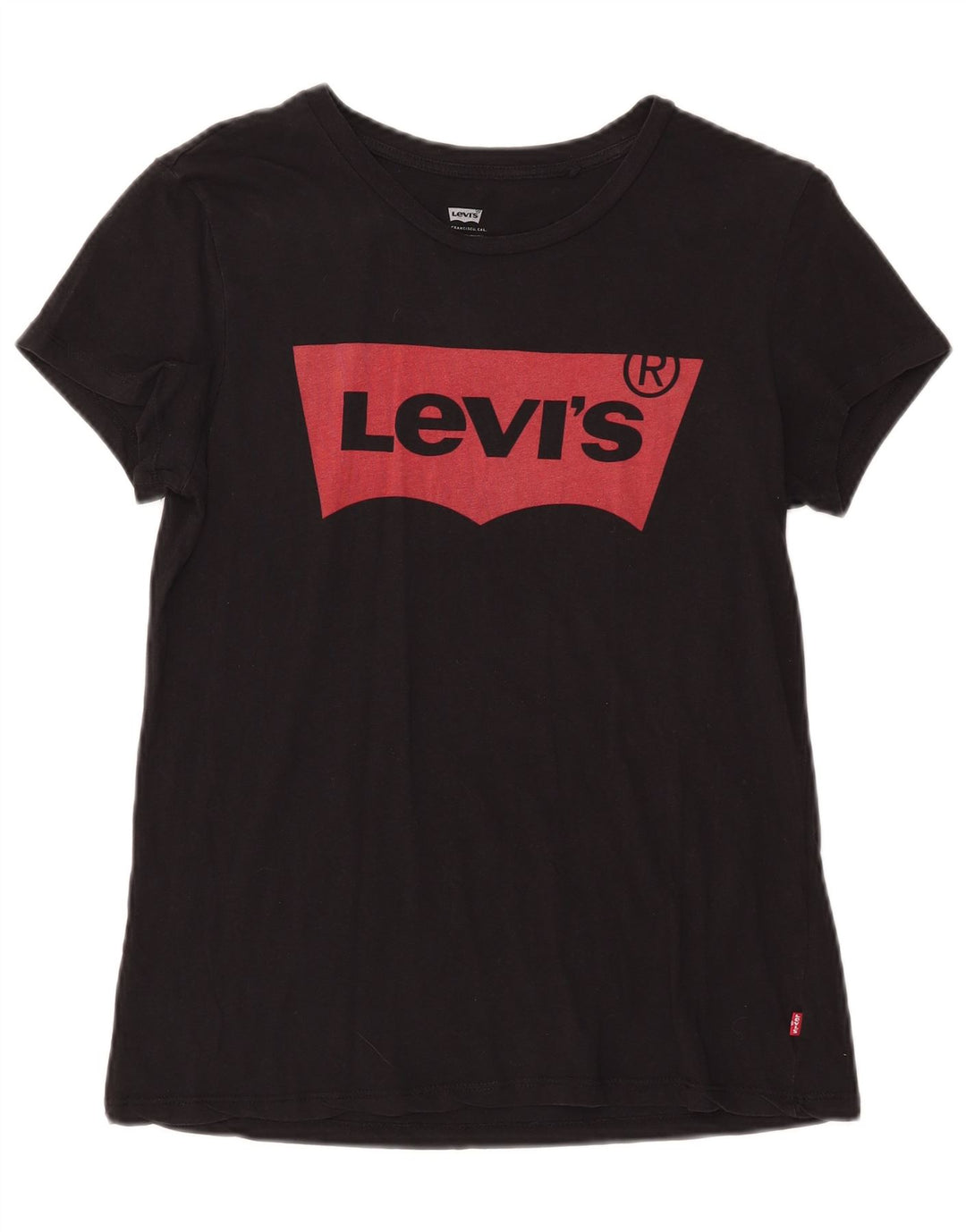 Levi's Womens Graphic T-Shirt Top UK 14 Medium Black