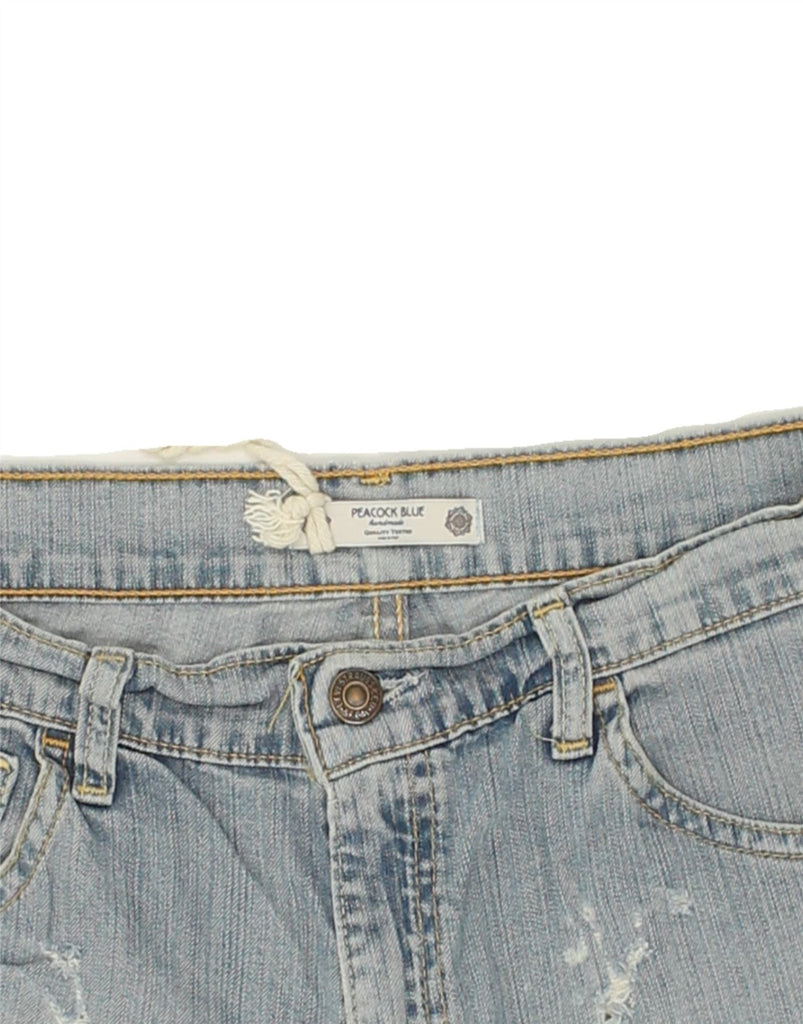 LEVI'S Womens Distressed Denim Shorts W31 Medium Blue Cotton | Vintage Levi's | Thrift | Second-Hand Levi's | Used Clothing | Messina Hembry 