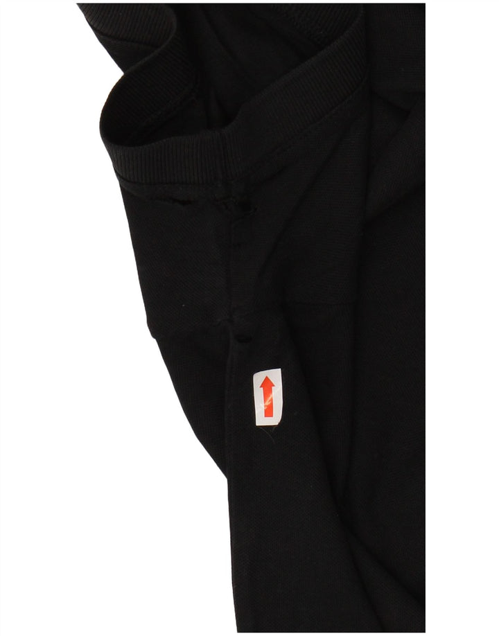 CALVIN KLEIN Mens Polo Shirt Large Black Cotton