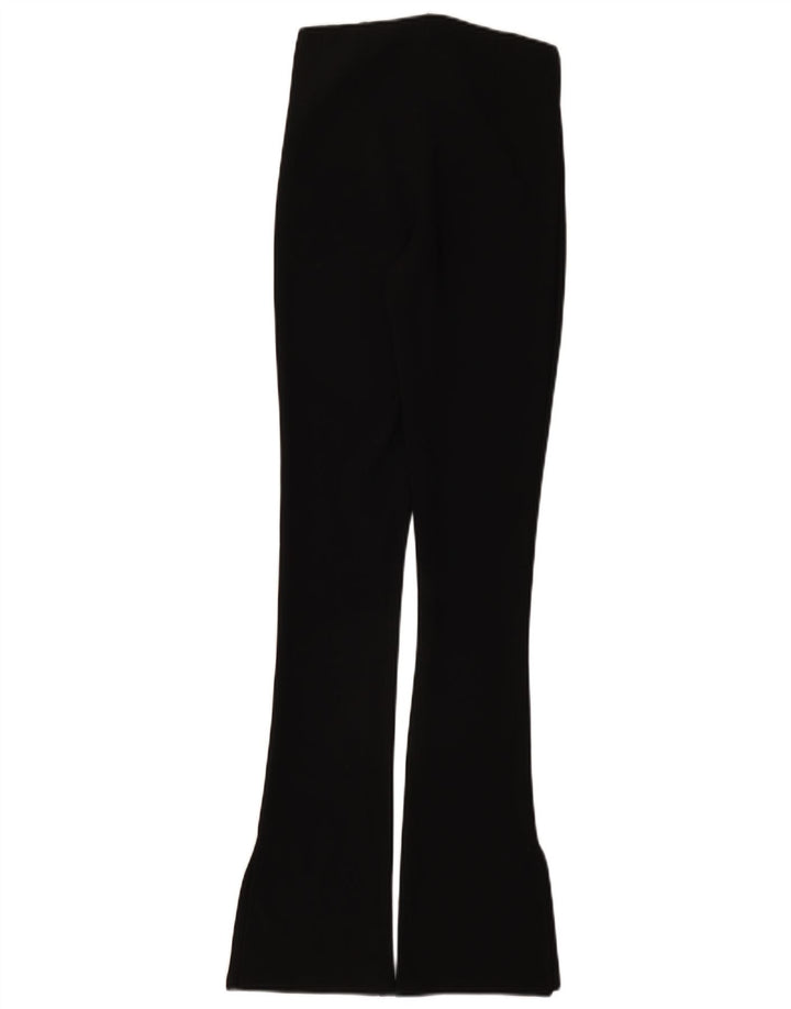 Zara Womens Flare Casual Trousers Small W26 L32 Black Polyester
