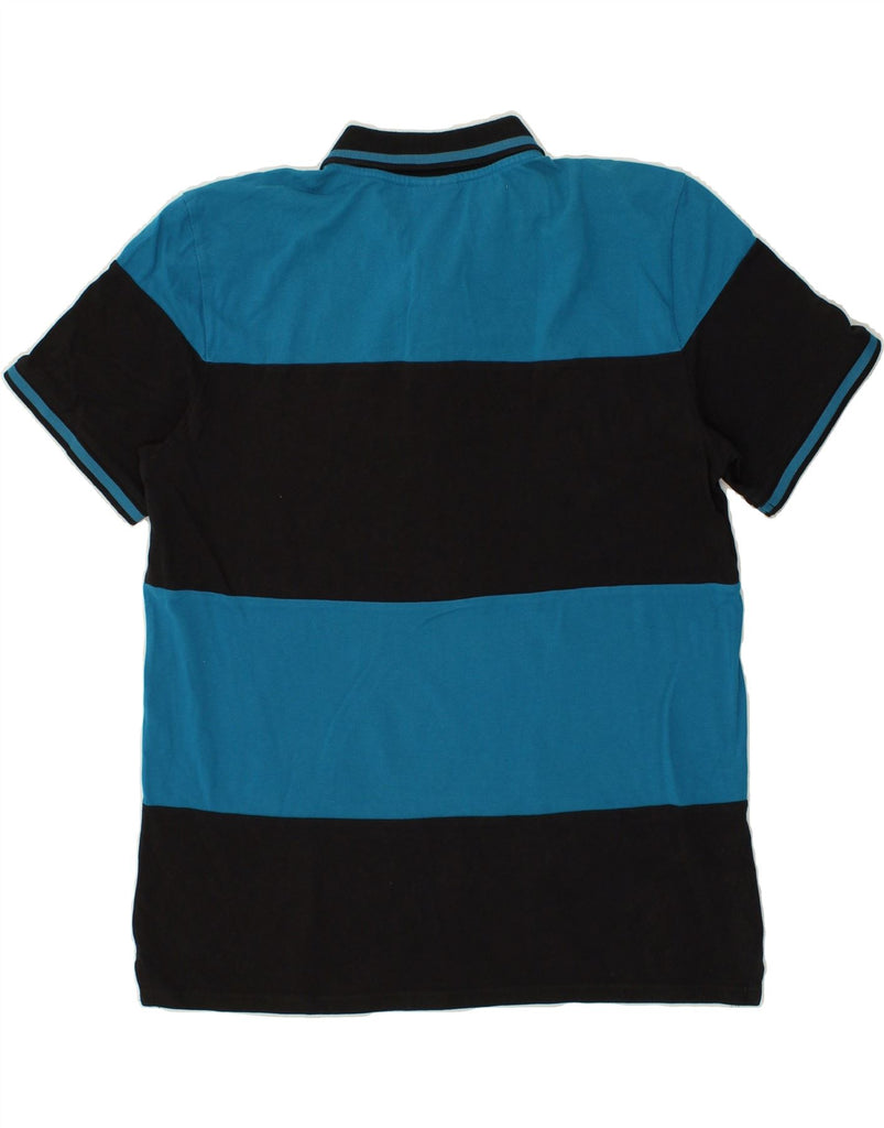 UMBRO Mens Polo Shirt XL Blue Striped | Vintage Umbro | Thrift | Second-Hand Umbro | Used Clothing | Messina Hembry 