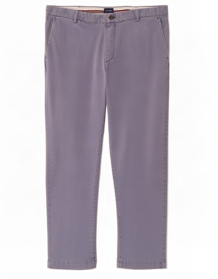 Gant Mens Straight Regular Chino Trousers W36 L30 Blue