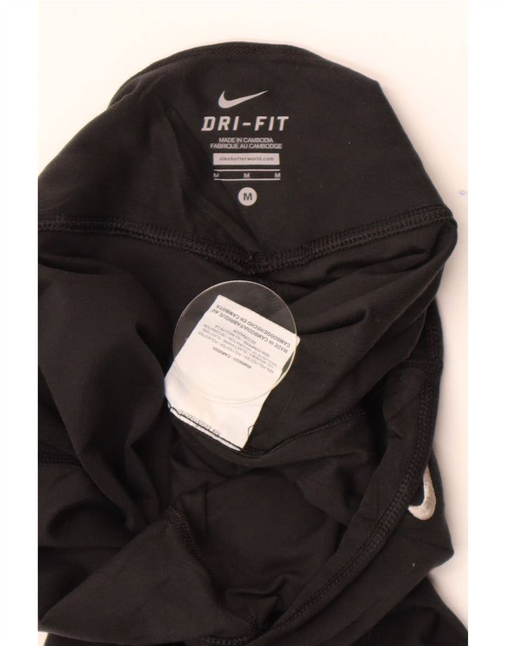 Nike Womens Dri Fit Tracksuit Trousers UK 14 Medium Black Polyester