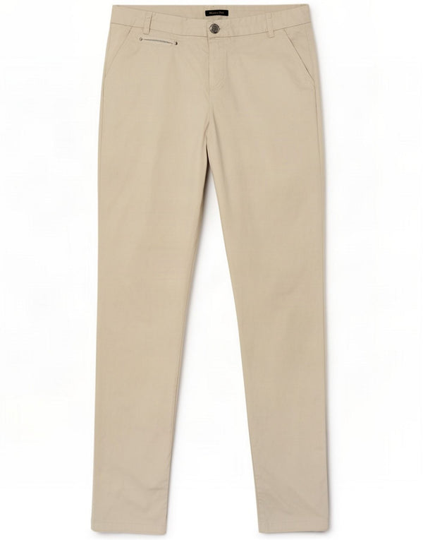 Massimo Dutti Womens Slim Chino Trousers EU 38 Small W28 L29 Grey Cotton