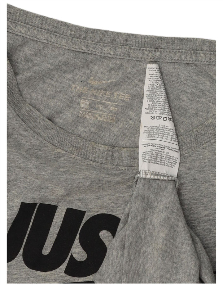 NIKE Mens Graphic T-Shirt Top 2XL Grey Cotton