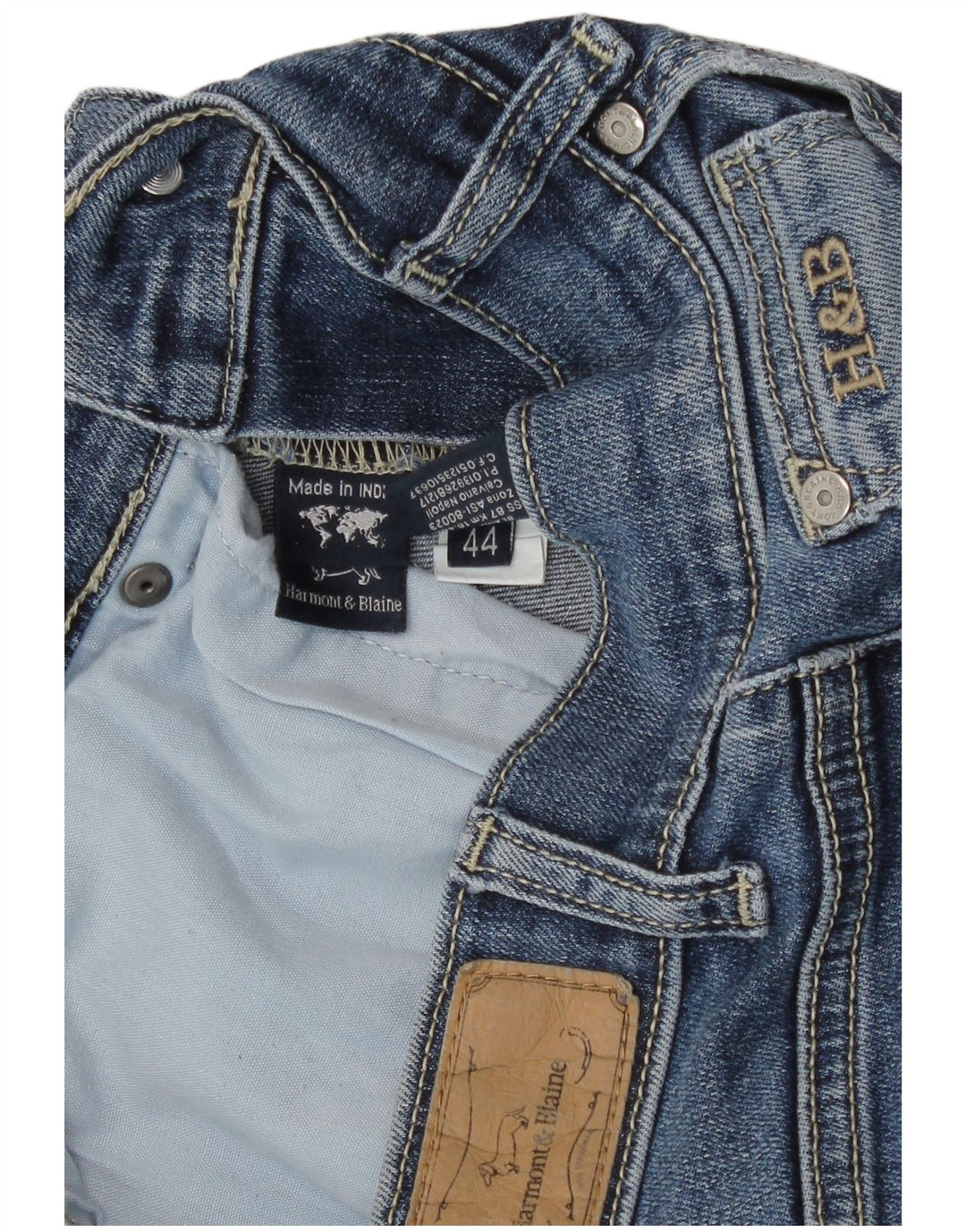Harmont & Blaine Womens Crop Straight Jeans IT 44 Medium W30 L26 Blue