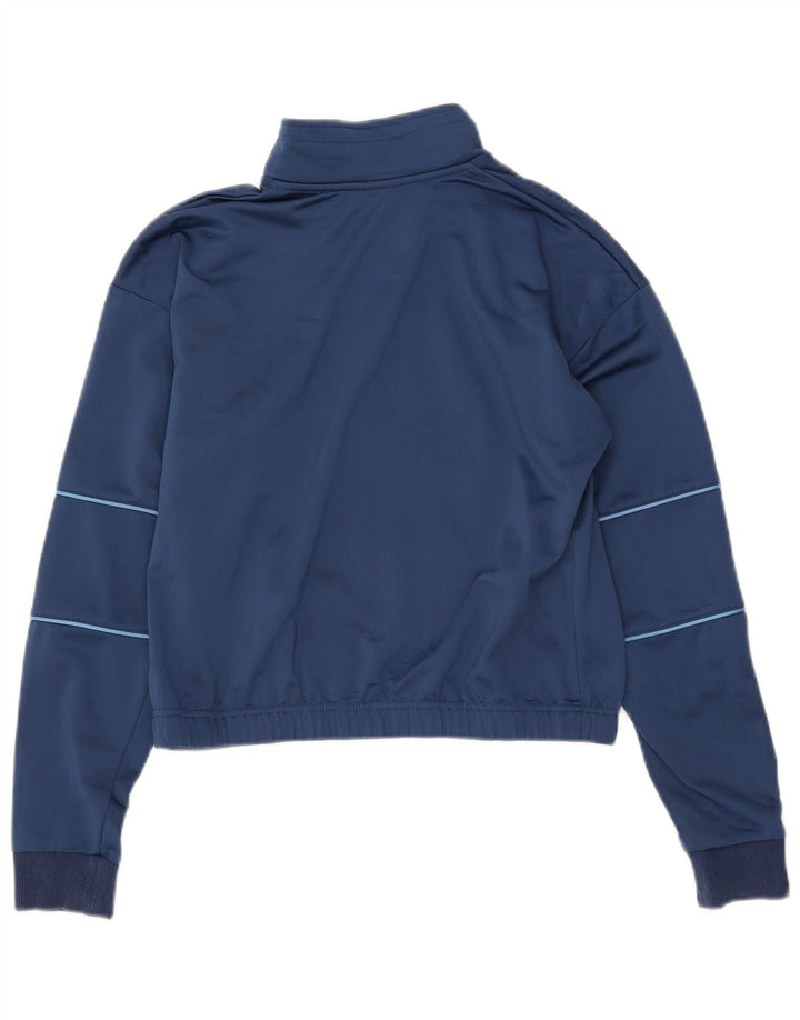 Reebok Womens Loose Fit Crop Tracksuit Top Jacket UK 8/10 Small Navy Blue