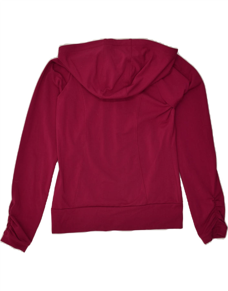 ADIDAS Womens Climalite Zip Hoodie Sweater UK 10 Small Burgundy Polyester Vintage Adidas and Second-Hand Adidas from Messina Hembry 