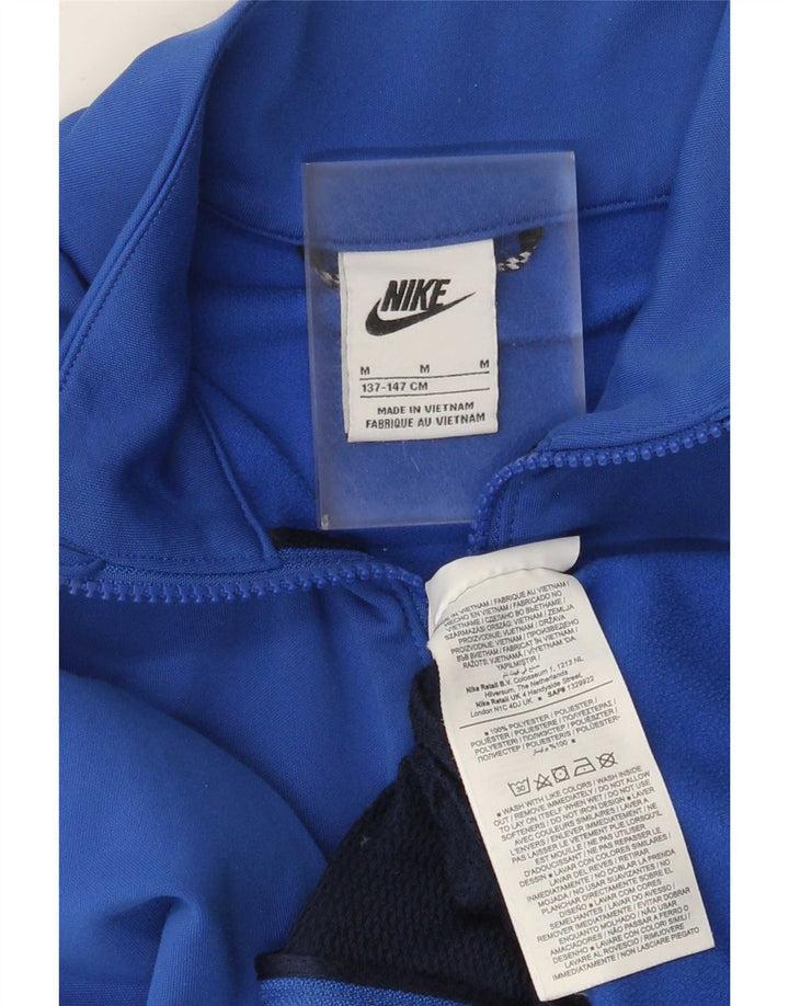 Nike Boys Graphic Tracksuit Top Jacket 10-11 Years Medium Blue Colourblock
