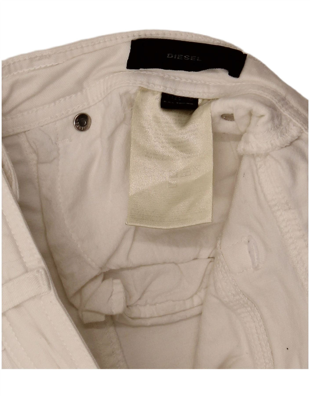 Diesel Womens Denim Shorts W28 Medium White