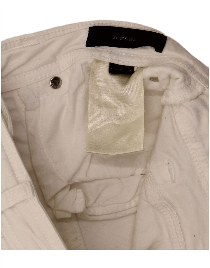 Diesel Womens Denim Shorts W28 Medium White