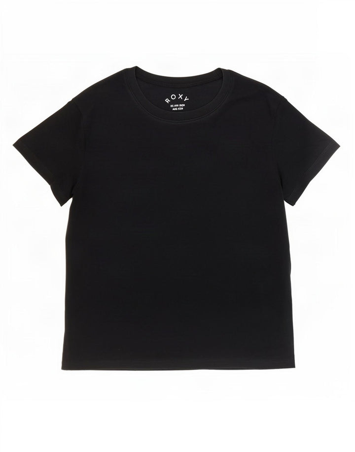 Roxy Womens T-Shirt Top UK 6 XS Black