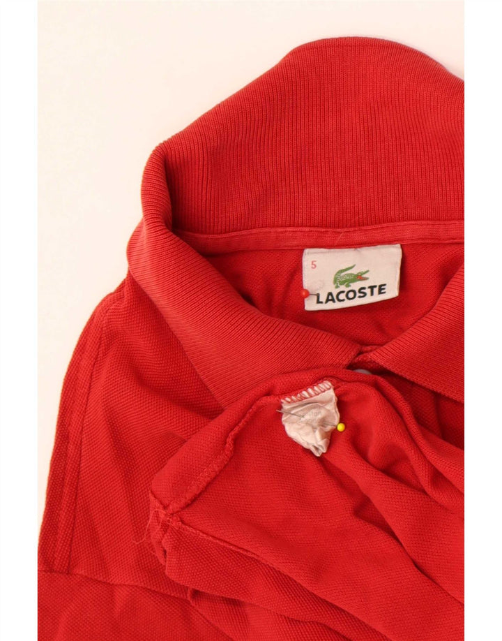 Lacoste Mens Polo Shirt Size 5 Large Red Cotton