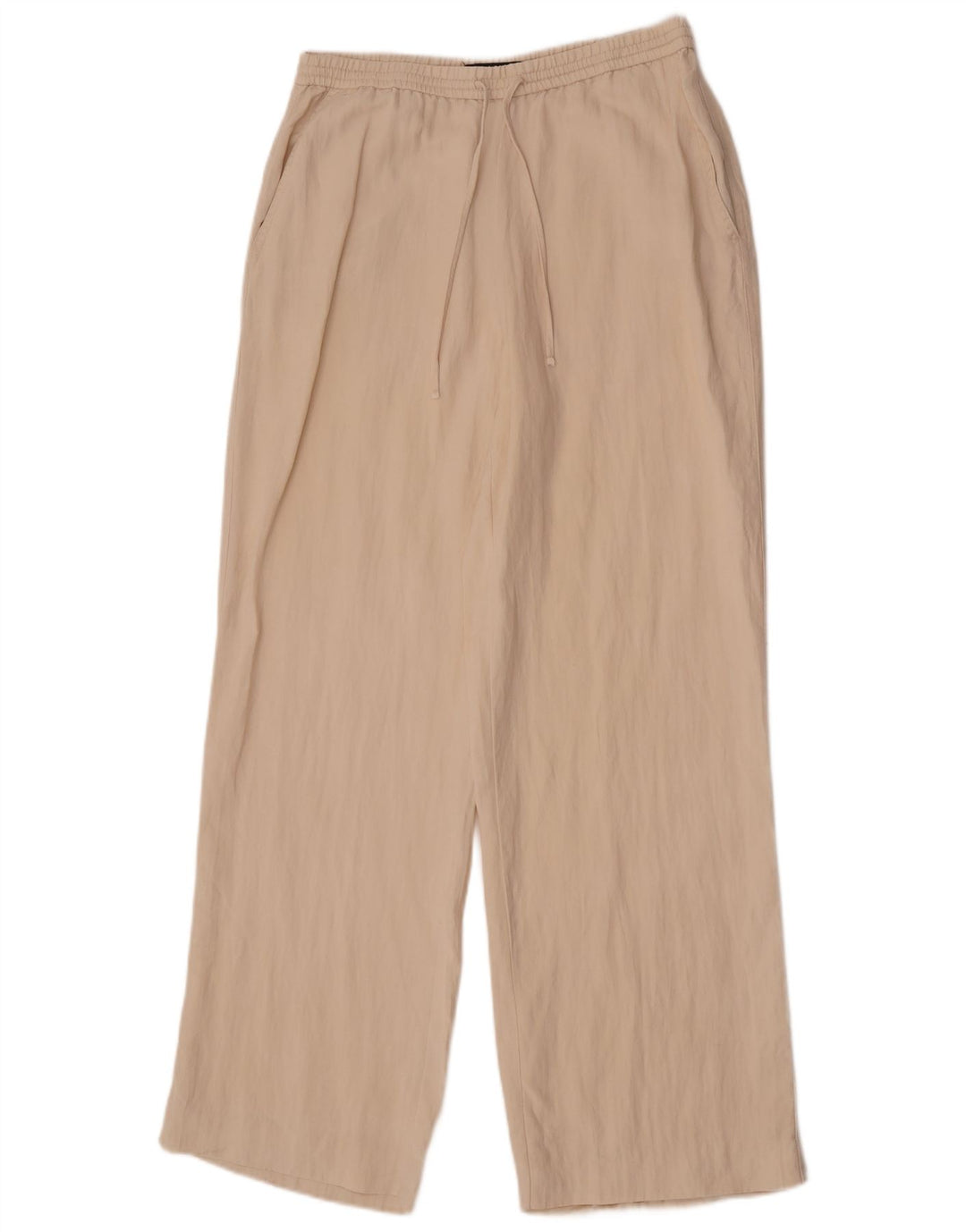 Zara Womens Straight Chino Trousers Medium W28 L32 Off White Lyocell