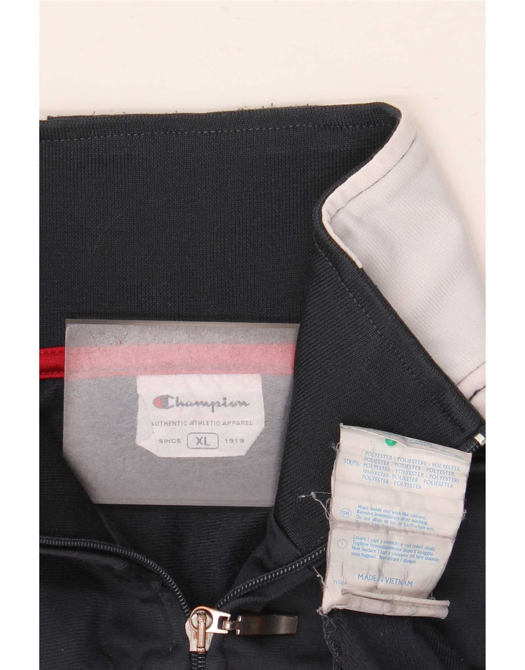 Champion Mens Tracksuit Top Jacket XL Red Colourblock Polyester Sports