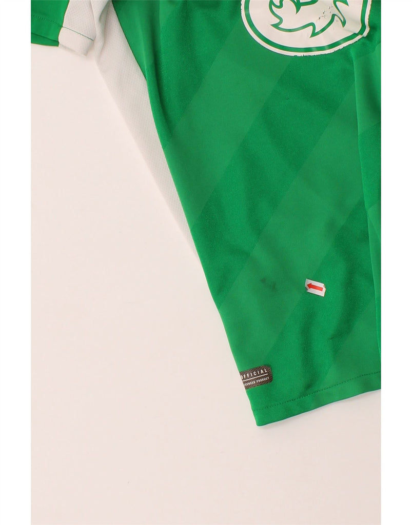 UMBRO Mens IRFU Graphic Polo Shirt Small Green Striped Polyester Vintage Umbro and Second-Hand Umbro from Messina Hembry 