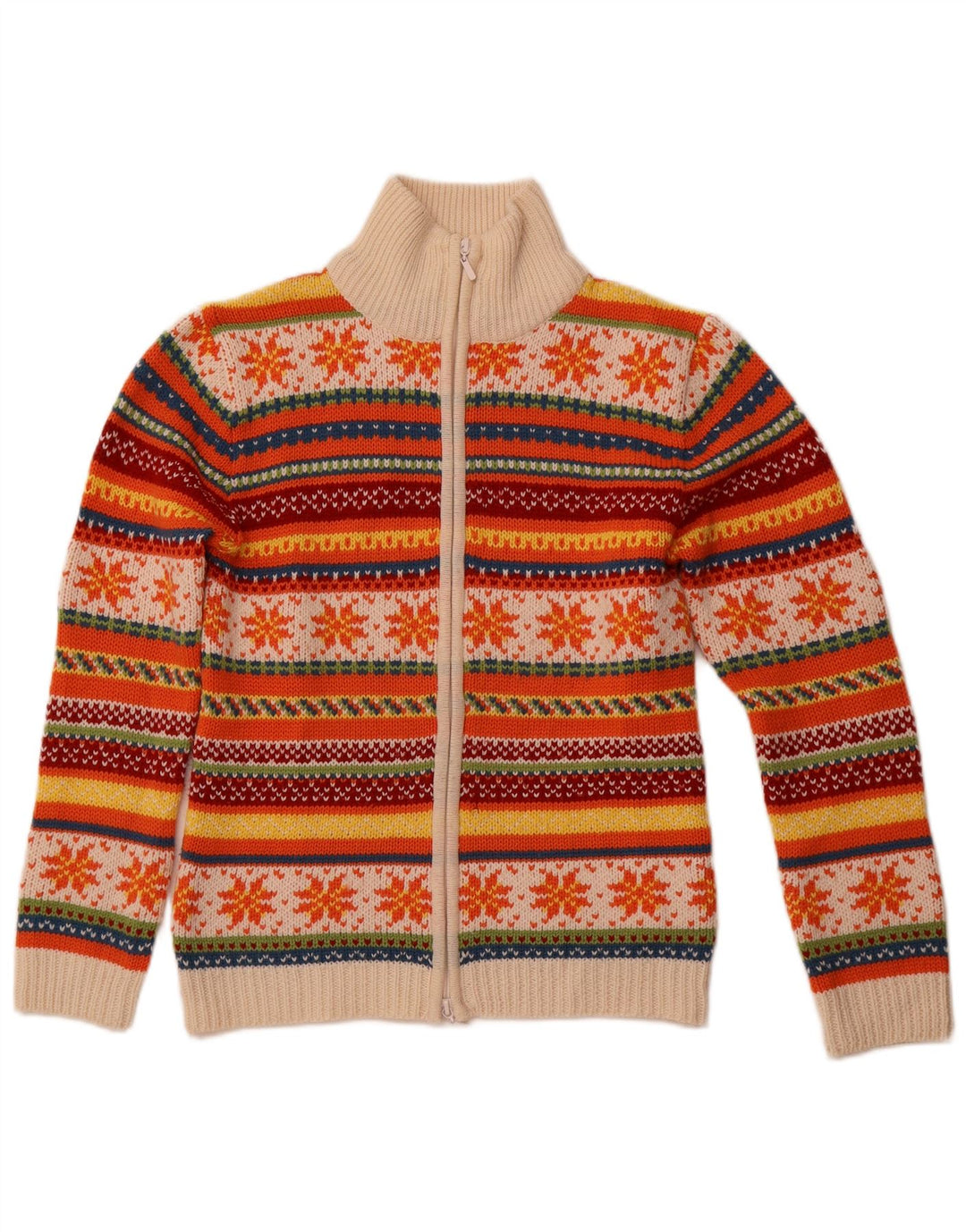 TCM Womens Cardigan Sweater UK 10/12 Medium Multicoloured Fair Isle Wool