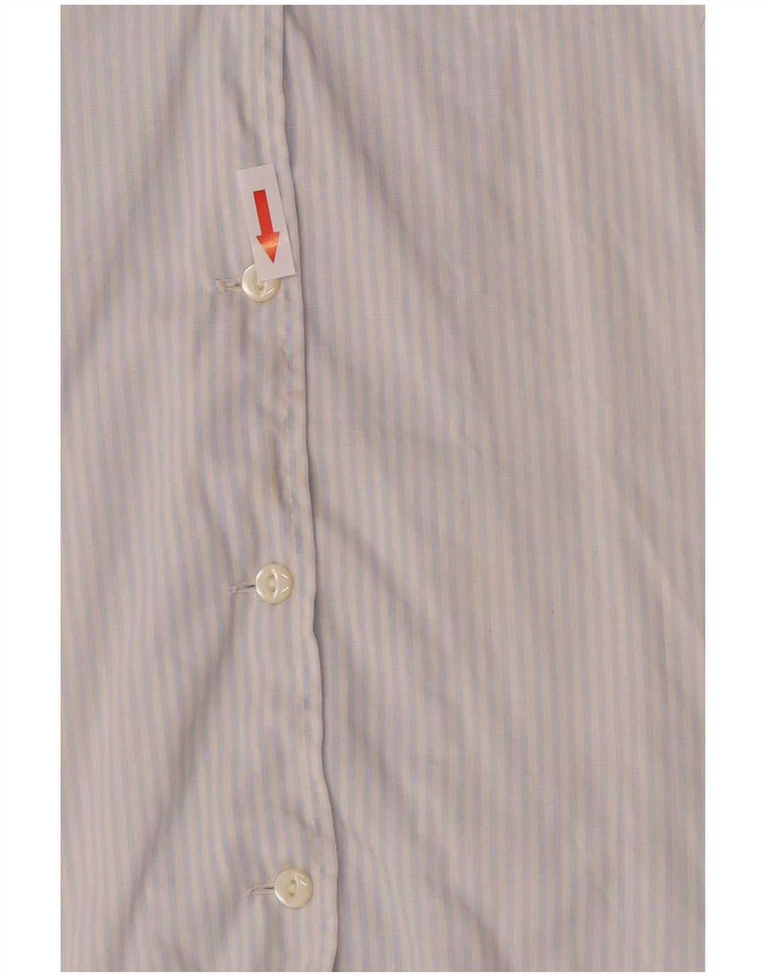 Benetton Womens Short Sleeve Shirt Blouse IT 44 Medium Blue Pinstripe
