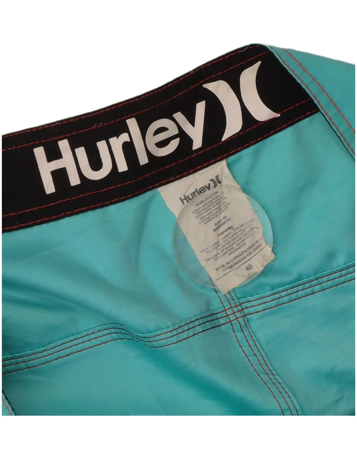 Hurley Mens Swimming Shorts XL Turquoise Polyester