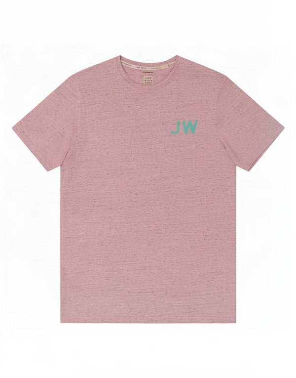 Jack Wills Mens Classic Fit T-Shirt Top Medium Pink Flecked Cotton