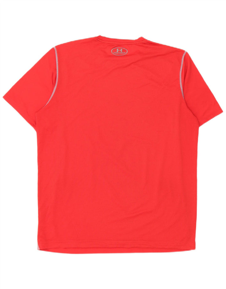 Under Armour Mens Heat Gear T-Shirt Top Large Red