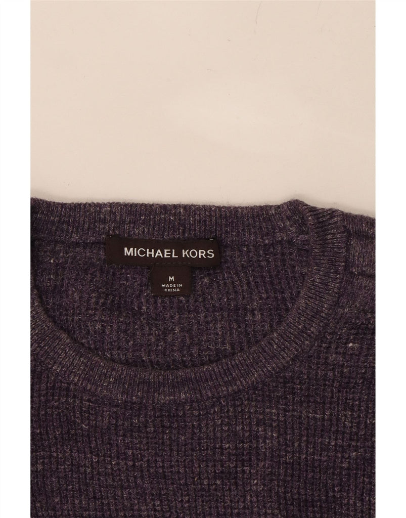 MICHAEL KORS Mens Crew Neck Jumper Sweater Medium Purple Flecked Cotton Vintage Michael Kors and Second-Hand Michael Kors from Messina Hembry 